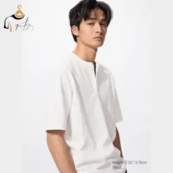 Dry Waffle Henley Neck T-Shirt