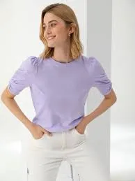 Cotton Puff Sleeve T-Shirt (Women)